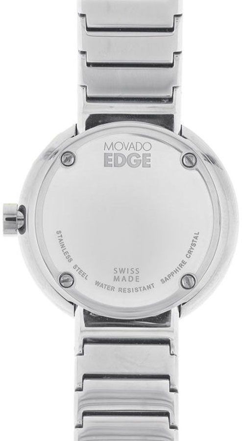 Shop Movado Edge Silver Dial Silver Steel Strap Watch for Women - 3680012 in USA