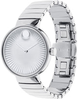 Shop Movado Edge Silver Dial Silver Steel Strap Watch for Women - 3680012 in USA