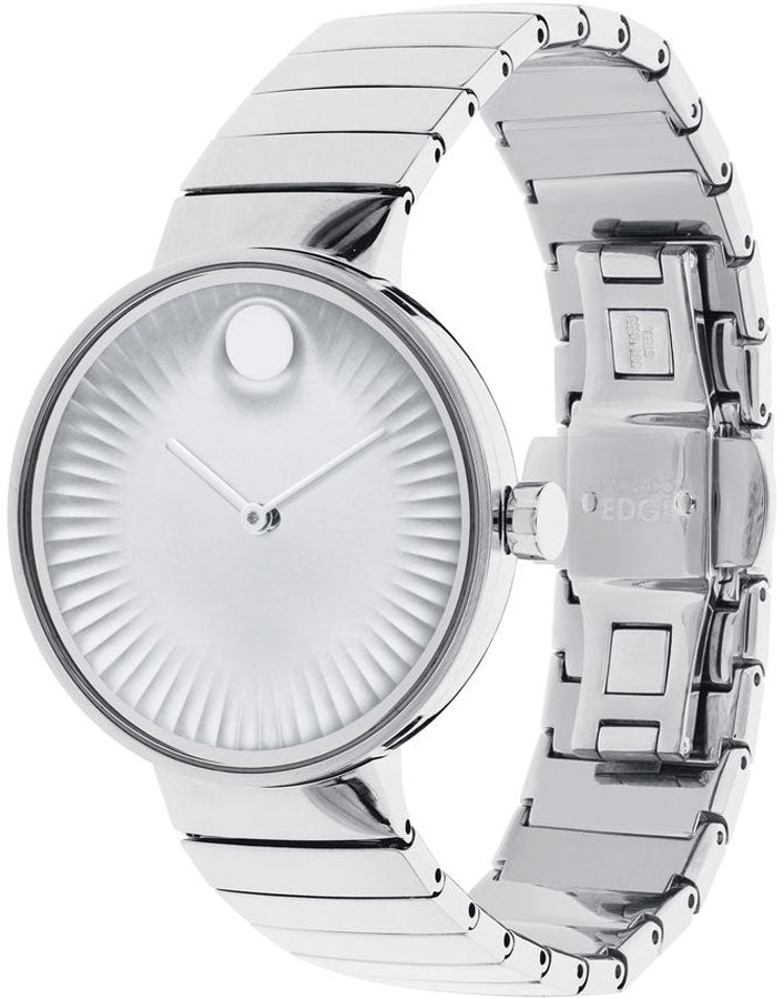 Shop Movado Edge Silver Dial Silver Steel Strap Watch for Women - 3680012 in USA