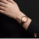 Shop Movado Edge Rose Gold Dial Rose Gold Steel Strap Watch for Women - 3680013 in USA