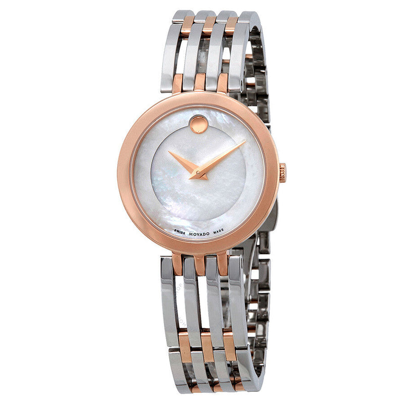 Movado Esperanza Mother of Pearl Dial Two Tone Steel Strap Watch For Women - 0607114 Buy Now By Movado