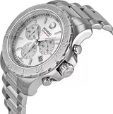 Shop Movado Series 800 Chronograph Silver Dial Silver Steel Strap Watch For Men - 2600111 in USA