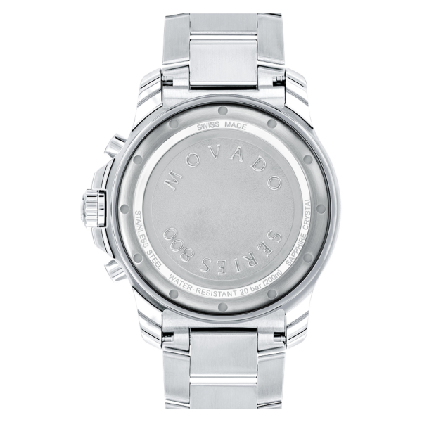 Movado Series 800 Chronograph Black Dial Silver Steel Strap Watch For Men - 2600142 Buy Now By Movado
