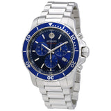 Movado Series 800 Chronograph Blue Dial Silver Steel Strap Watch For Men - 2600141 Buy Now By Movado
