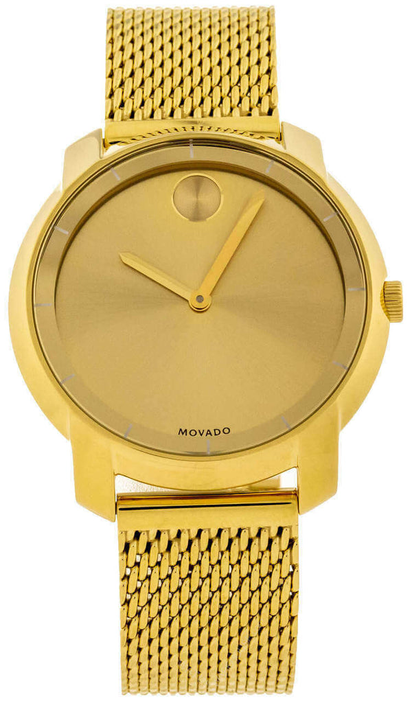 Shop Movado Bold Gold Dial Gold Mesh Bracelet Watch for Women - 3600242 in USA