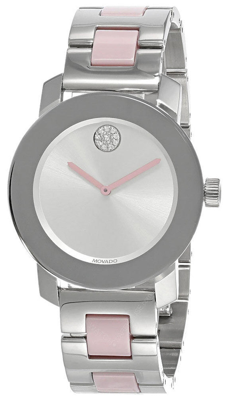 Shop Movado Bold Silver Dial Two Tone Steel Strap Watch for Women - 3600702 in USA