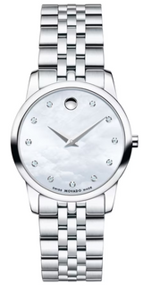 Movado Museum Classic Mother of Pearl Dial Silver Steel Strap Watch For Women - 0606612 Buy Now By Movado