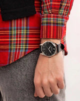 Emporio Armani Lambda Classic Quartz Black Dial Black Leather Strap Watch For Men - AR11020 Buy Now By Emporio Armani