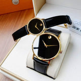 Movado Museum Classic Quartz Black Dial Black Leather Strap Watch for Men - 0607195 Buy Now By Movado