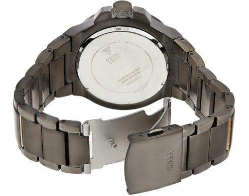 Guess Rigor Multifunction Black Dial Black Steel Strap Watch For Men - W0218G1 Buy Now By Guess