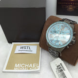 Michael Kors Wren Chronograph Quartz Blue Dial Grey Steel Strap Watch For Women - MK6097 Buy Now By Michael Kors