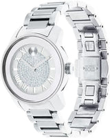 Movado Bold Crystal Pave Silver Dial Silver Steel Strap Watch for Women - 3600254 Buy Now By Movado