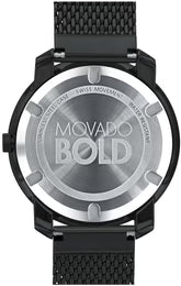 Shop Movado Bold Black Dial Black Mesh Bracelet Watch For Men - 3600261 in USA