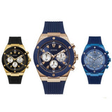 Shop Guess Poseidon Blue Dial Blue Rubber Strap Watch for Men - GW0057G3 in USA