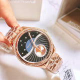 Michael Kors Lauryn Blue Dial Rose Gold Steel Strap Watch for Women - MK3723 Buy Now By Michael Kors