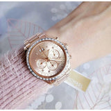 Michael Kors Brinkley Rose Gold Dial Rose Gold Steel Strap Watch for Women - MK6204 Buy Now By Michael Kors
