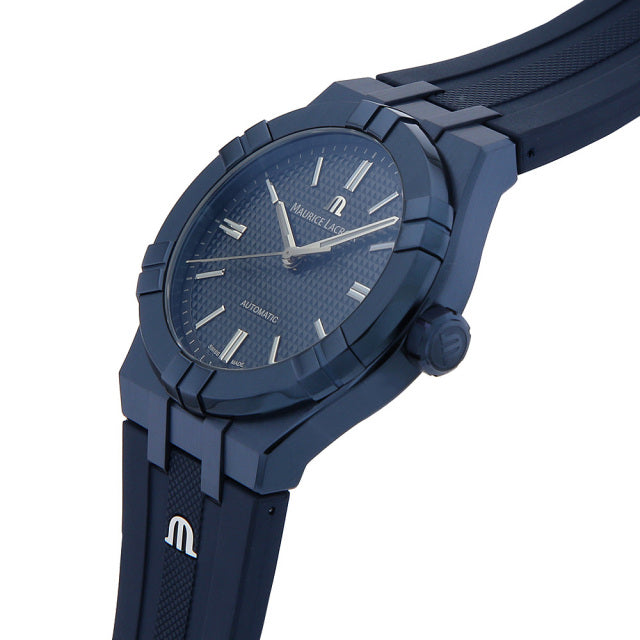 Maurice Lacroix Automatic PVD Limited Edition Blue Dial Blue Silicon Strap Watch For Men - AI6007-PVC00-430-4 Buy Now By Maurice Lacroix