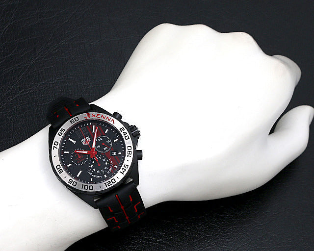 Tag Heuer Formula 1 Ayrton Senna Limited Edition Black Dial Two Tone Rubber Strap Watch for Men - CAZ1019.FT8027 Buy Now By Tag Heuer