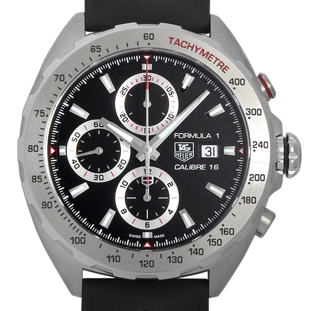 Shop Tag Heuer Formula 1 Calibre 16 Black Dial Black Leather Strap Watch for Men - CAZ2010.FT8024 in USA