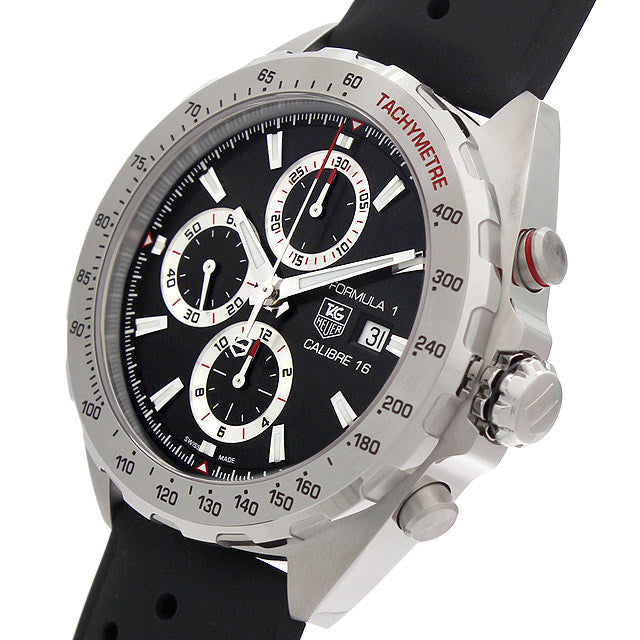 Shop Tag Heuer Formula 1 Calibre 16 Black Dial Black Leather Strap Watch for Men - CAZ2010.FT8024 in USA