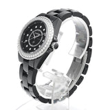 Chanel J12 Quartz Diamond Black Dial Black Steel Strap Watch for Women - J12 H6419