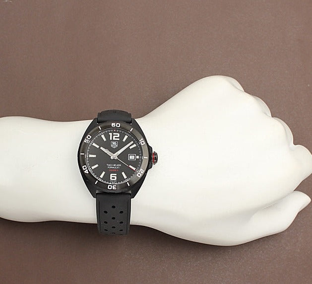 Tag Heuer Formula 1 Automatic Black Dial Black Rubber Strap Watch for Men - WAZ2115.FT8023