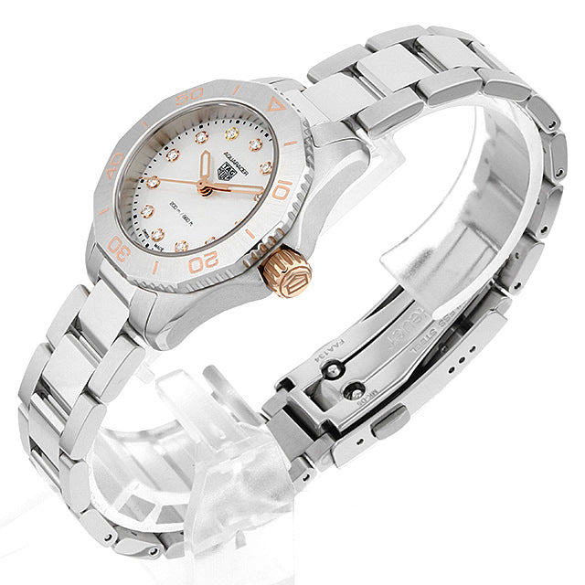 Tag Heuer Aquaracer Professional 200 Quartz Diamonds White Dial Silver Steel Strap Watch for Women - WBP1450.BA0622 Buy Now By Tag Heuer