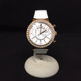 Swarovski Citra Sphere Chrono White Dial White Leather Strap Watch for Women - 5080602 Buy Now By Swarovski