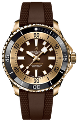 Breitling Superocean Automatic 44 Brown Dial Brown Rubber Strap Watch for Men - N17376201Q1S1