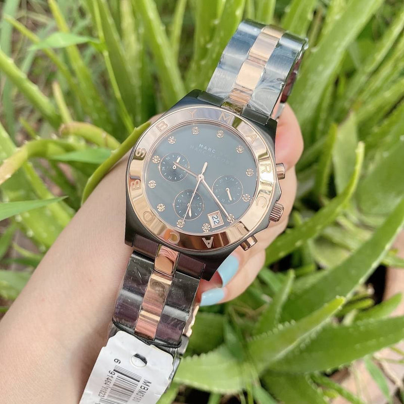 Marc Jacobs Blade Chronograph Grey Dial Two Tone Steel Strap Watch for Women - MBM3180 Buy Now By Marc Jacobs