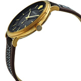 Versace V-Circle Quartz Black Dial Brown Leather Strap Watch for Men - VEBQ01619 Buy Now By Versace
