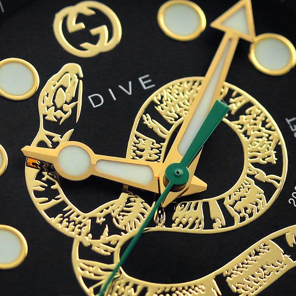 Shop Gucci Dive Quartz Black Dial Black Rubber Strap Watch For Men - YA136219 in USA