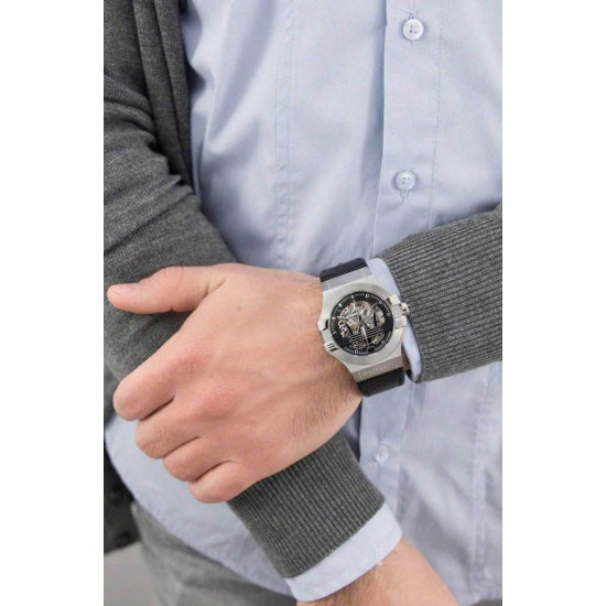 Maserati Potenza Automatic Black Dial Black Leather Strap Watch For Men - R8821108038 Buy Now By Maserati