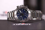 Tissot T Race Chronograph Blue Dial Silver Steel Strap Watch For Men - T141.417.11.041.00