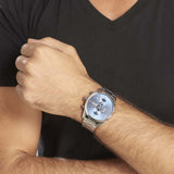 Shop Hugo Boss Skymaster Blue Dial Silver Steel Strap Watch for Men - 1513784 in USA