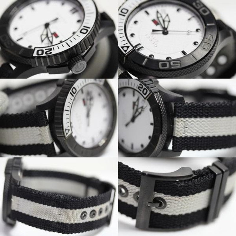 Gucci G Timeless XL White Dial Two Tone NATO Strap Watch For Men - YA126243 Buy Now By Gucci