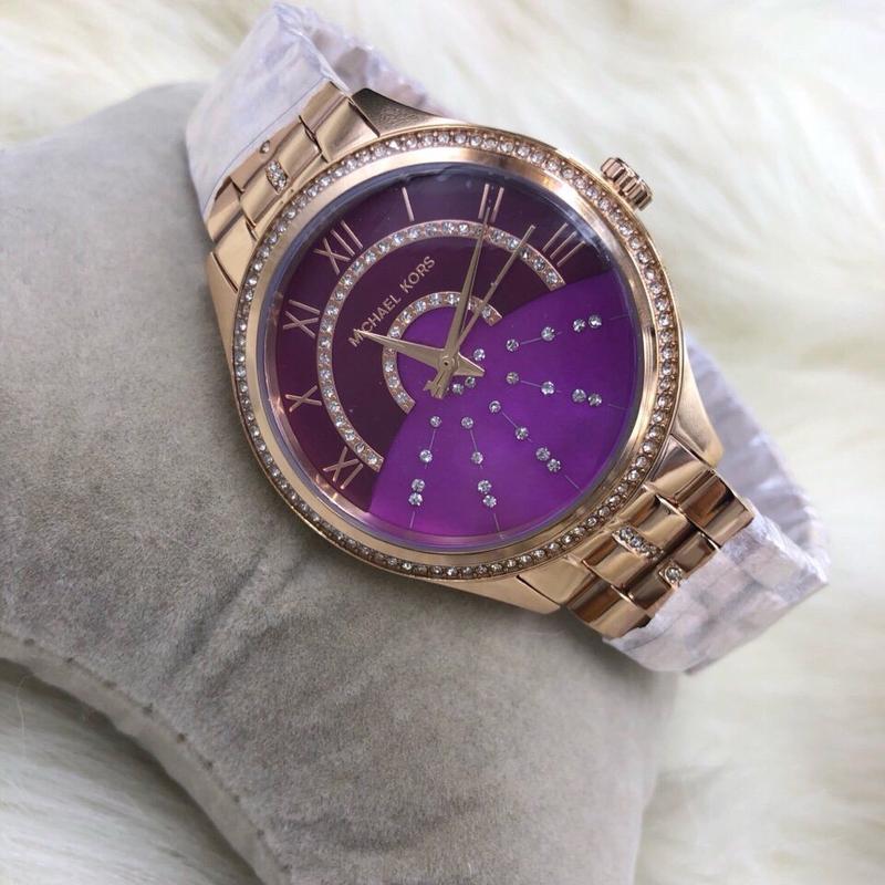 Michael Kors Lauryn Pink Dial Rose Gold Steel Strap Watch for Women - MK3722 Buy Now By Michael Kors