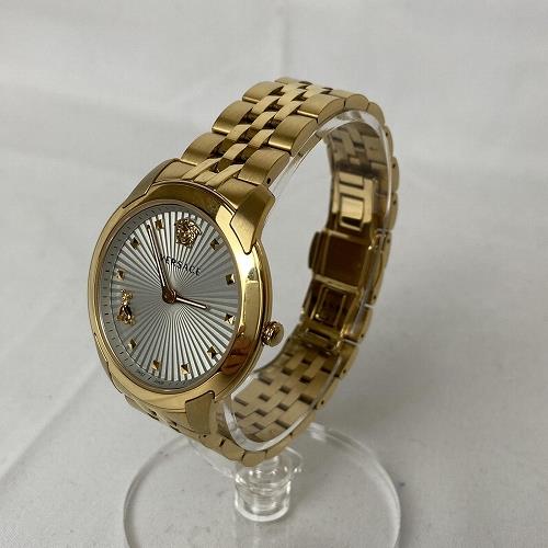 Versace Audrey Quartz Grey Dial Gold Steel Strap Watch for Women - VELR00719 Buy Now By Versace