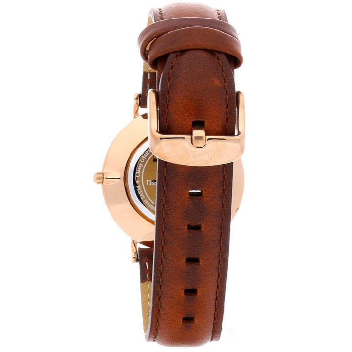 Daniel Wellington Classy St Mawes White Dial Brown Leather Strap Watch For Women - DW00100075 Buy Now By Daniel Wellington