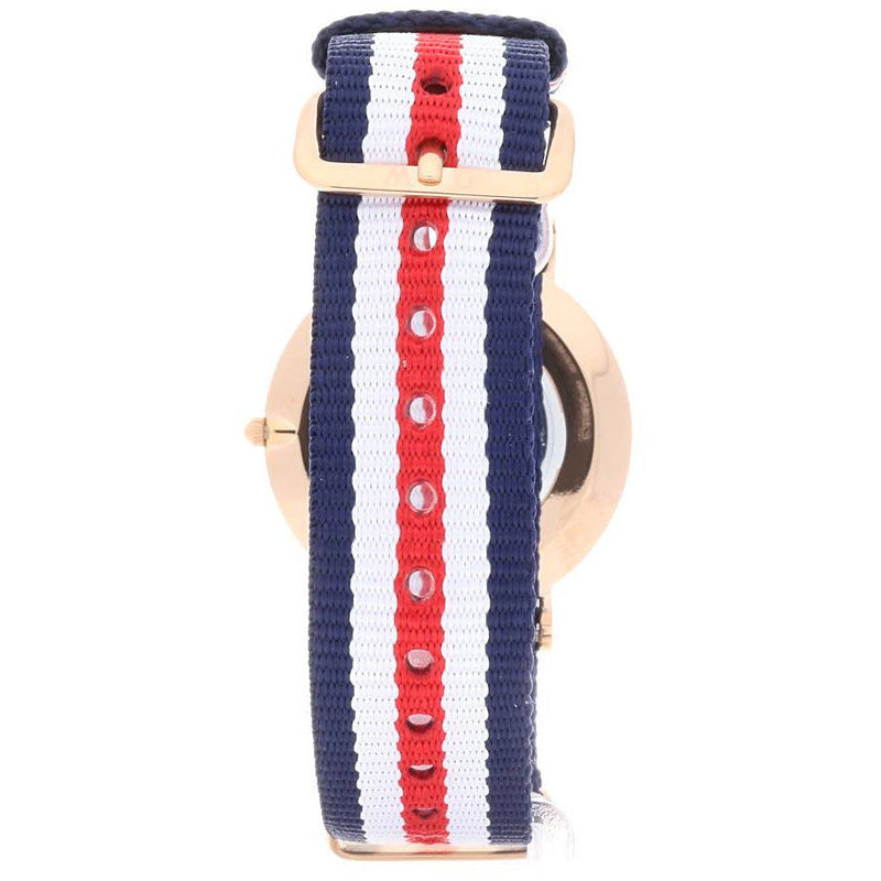 Shop Daniel Wellington Classic Canterbury White Dial Two Tone NATO Strap Watch For Women - DW00100030 in USA