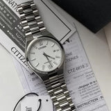 Citizen Tsuyosa Automatic White Dial Silver Steel Strap Watch For Men - NJ0150-81A