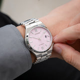 Citizen x Pantone Automatic Dreamy Pink Dial Silver Steel Strap Watch For Men - NJ0158-89X Buy Now By Citizen