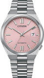 Citizen x Pantone Automatic Dreamy Pink Dial Silver Steel Strap Watch For Men - NJ0158-89X