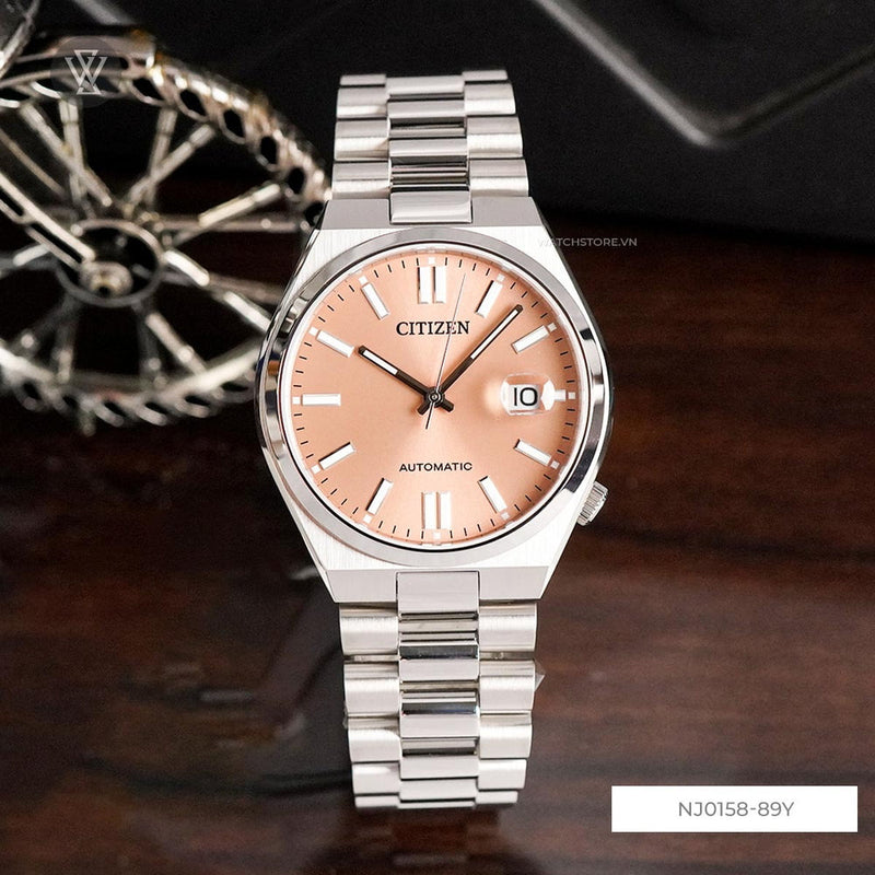 Citizen x Pantone Automatic Warm Sand Dial Silver Steel Strap Watch For Men - NJ0158-89Y Buy Now By Citizen