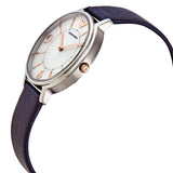 Emporio Armani Kappa White Mother of Pearl Dial Black Leather Strap Watch For Women - AR2509 Buy Now By Emporio Armani