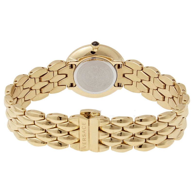 Versace V-Flare Quartz Silver Dial Gold Steel Strap Watch for Women - VEBN00818 Buy Now By Versace