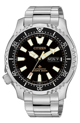 Citizen Promaster 200M Diver Fugu Asian Limited Edition Black Dial Silver Steel Strap Watch For Men - NY0090-86E Buy Now By Citizen