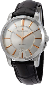 Maurice Lacroix Pontos Silver Dial Black Leather Strap Watch For Men - PT6148-SS001-131 Buy Now By Maurice Lacroix