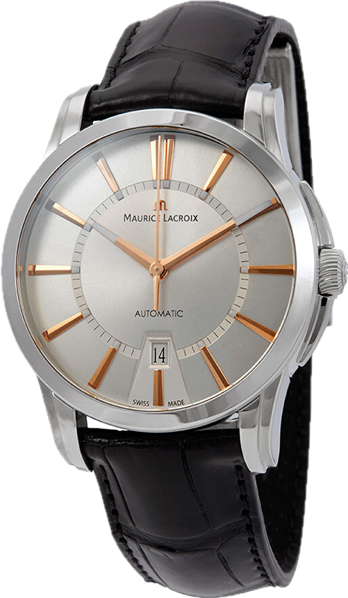 Maurice Lacroix Pontos Silver Dial Black Leather Strap Watch For Men - PT6148-SS001-131 Buy Now By Maurice Lacroix