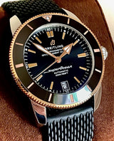 Breitling Superocean Heritage II B20 42mm Black Dial Black Mesh Bracelet Mens Watch - UB2010121B1S1 Buy Now By Breitling